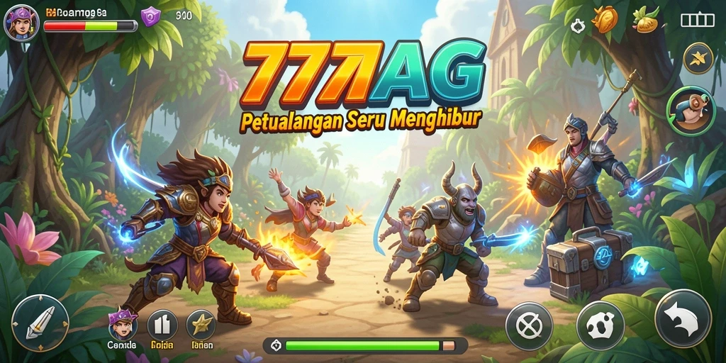 Tampilan gameplay seru di dunia petualangan 777AG.