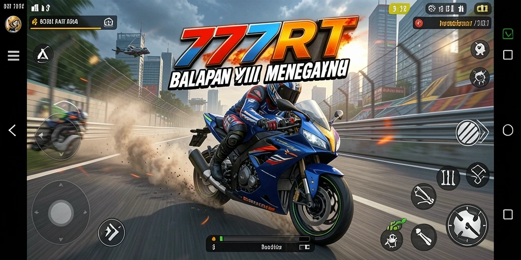 Tampilan mendebarkan dari balapan motor di 777RT.