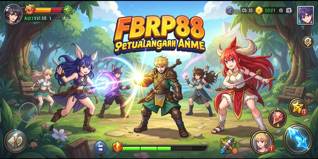 Screenshot FBRP88 menampilkan aksi karakter anime dalam pertempuran yang mendebarkan.