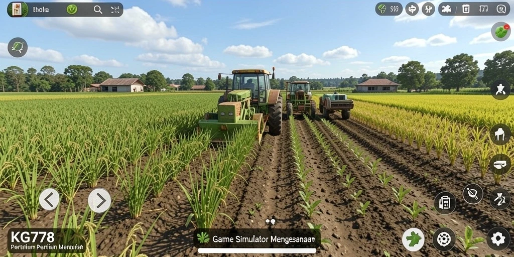 Tampilan gameplay yang menarik dalam KG778 dengan aktivitas bertani.